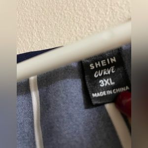 SHEIN curve, 3XL, navy blue with white stripes.